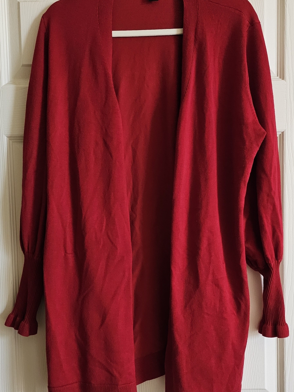 Ladies 80 Park Brand Size  Xl Red Open-Front Women's Sweater Cardigan